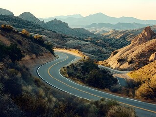 mountain road in the mountains