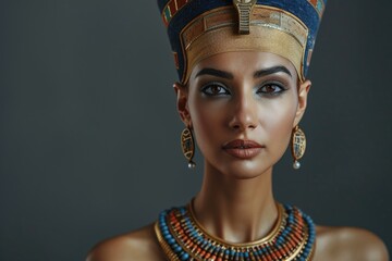 Portrait of Nefertiti  beautiful queen of Egypt.