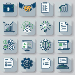 Unique Business Icon Set. Modern and Professional Design
