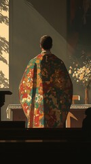 Chasuble Church Service Christianity Religion Spiritual Symbol