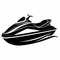 Jet ski Black silhouette