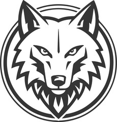 Wolf head. Design element for sport team logo, emblem, badge, mascot.