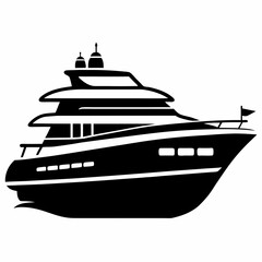 Yacht Black silhouette