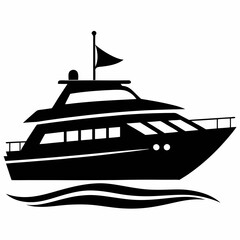 Yacht Black silhouette