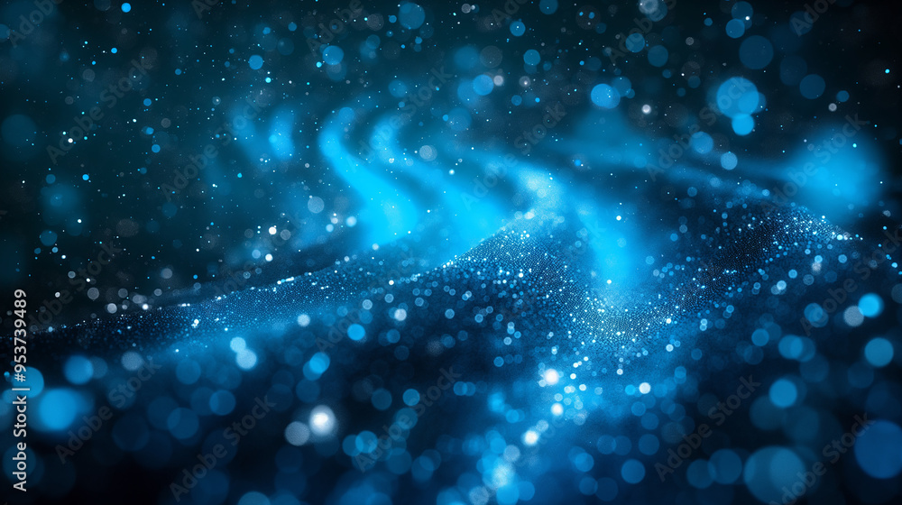 Poster Digital binary code matrix background ,data flow,data lake,big data concept.