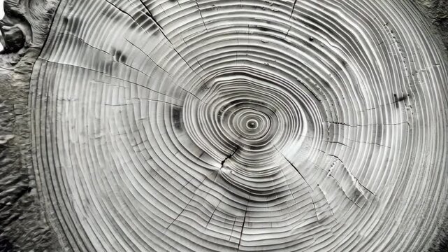 Exploring the intricate patterns of a tree cross-section captured in detail