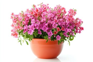 Pink Flowers in a Terracotta Pot