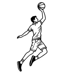 Basketball Player Silhouette.