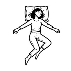 Sleeping Woman Outline.