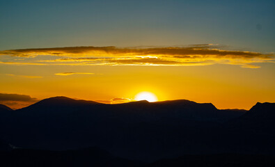 fabulous sunset. Dagestan, Caucasus