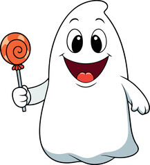 Friendly Ghost with Lollipop