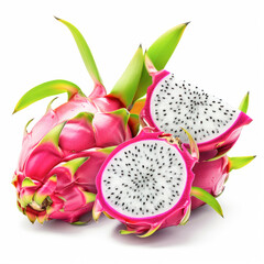 Dragon Fruit on white background