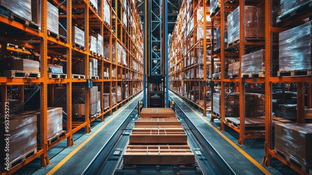 Poster automated storage and retrieval system in a warehouse
