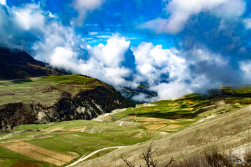 landscape with clouds. Dagestan, Caucasus, 