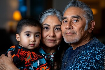 American Indian Family, Tribes, and Generations captured in a warm home scene where multiple generations live and learn together