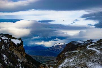 in winter in the mountains. Dagestan, Caucasus, 