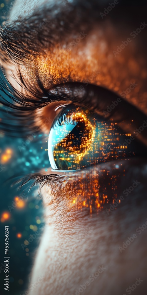 Aufkleber The Eye of Innovation A Compelling Vision for the Exciting and Dynamic Future of Business and Entrepreneurship, Emphasizing Growth in Diverse Skills and Strategic Collaboration to Foster Success