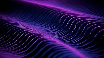Luminous ultraviolet waves rippling in a dark, ethereal void