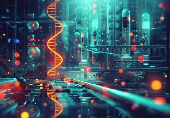 Abstract Futuristic Laboratory