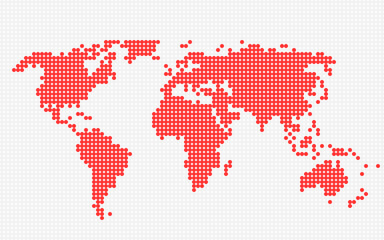 Fototapeta premium World map withdot