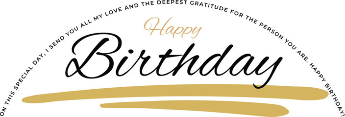 Happy birthday Text effect font design