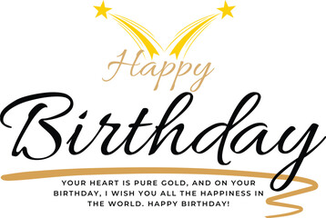 Happy birthday Text effect font design