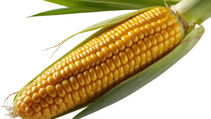 corn isolated on white, maize corn