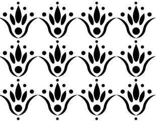 Black and white seamless geometric background, pattern with abstract elements in Arabic style....