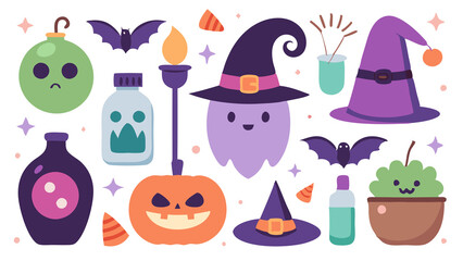 Fototapeta premium halloween monsters set