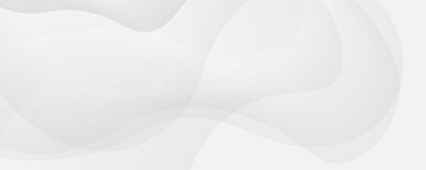 Obraz premium A simple white background with soft gray wave shapes