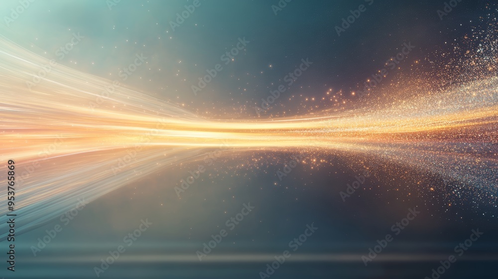 Poster a stunning abstract background featuring dynamic light trails and bokeh effects, perfect for modern 