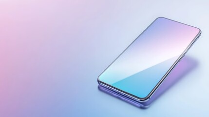 A sleek smartphone with a vibrant gradient screen design, embodying modern technology and style.