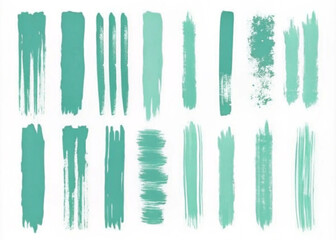  Teal Brush Strokes Collection for Design and Art Projects
