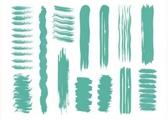  Teal Brush Strokes Collection for Design and Art Projects