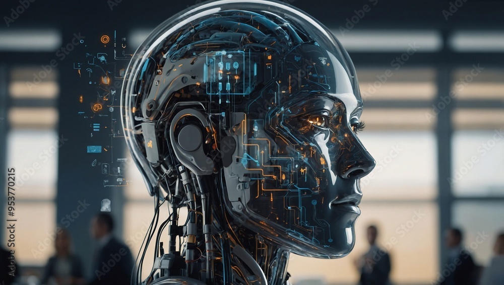 Poster illustration of ai enhancing decision-making in educational settings, emphasizing data-driven learni