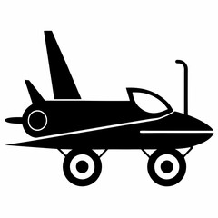 Jet handcar Black silhouette