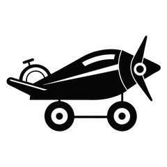 Jet handcar Black silhouette