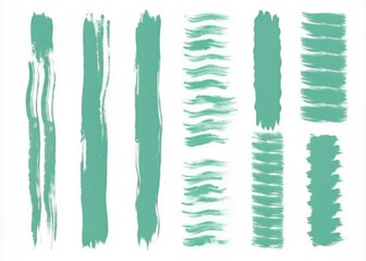  Teal Brush Strokes Collection for Design and Art Projects