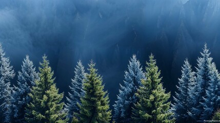 Fototapeta premium Forest in the Fog