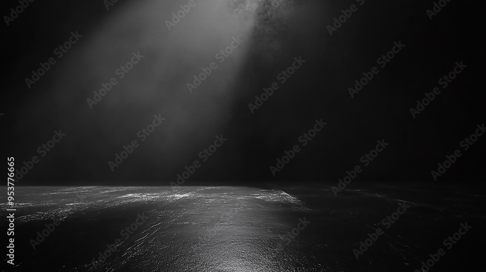 Poster empty dark black room background black gradient texture for display your product