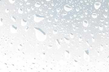 Realistic Water Drops and Rain Splash Overlay, Drops of Water, Wet Rain Splash - Isolated Transparent Background 