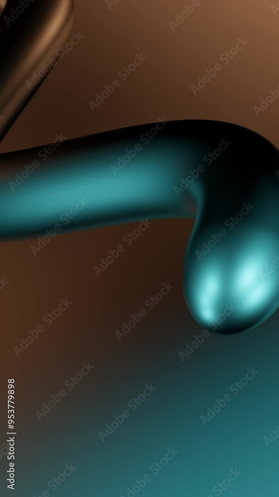 Poster abstract colorful gradient background with crawling thin snake. design. curving stripe looking like 