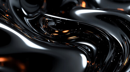 black gold wave color gradient shine bright light and glow texture background. Generative AI.