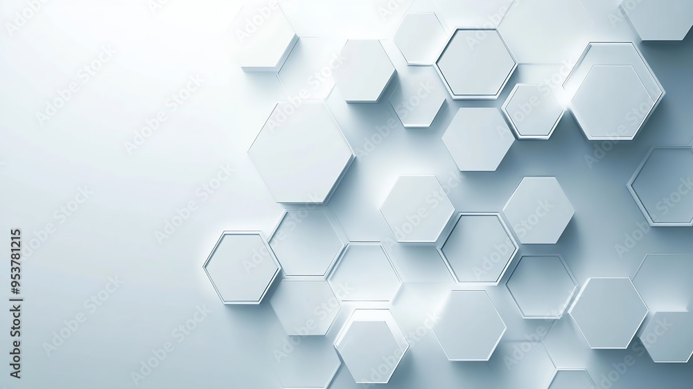 Aufkleber white background with hexagon pattern