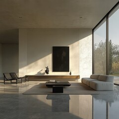 Modern Empty Living Room