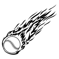 Flaming Astroid Baseball