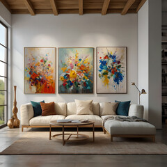 modern living room with sofa