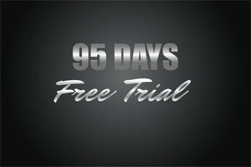 95 day free trial banner design. 95 days free banner background
