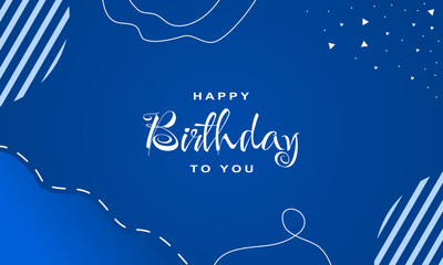 Happy birthday greeting vector design. Happy birthday greeting text. Birthday card vector illustration