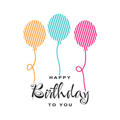 Happy birthday greeting vector design. Happy birthday greeting text. Birthday card vector illustration